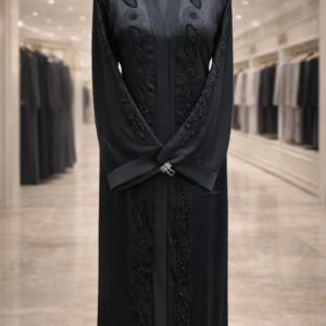 Tik Tok Fabric Black Premium Handwork Abaya
