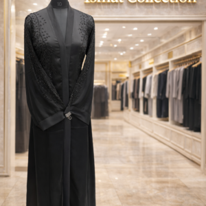 Tik Tok Handwork Black Abaya