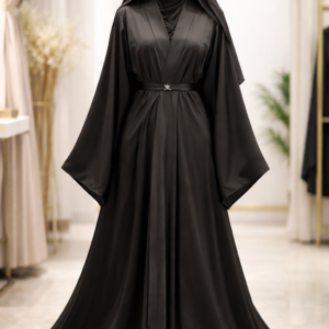 TikTok Double Patti - Premium Black Abaya