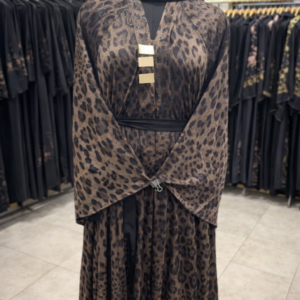 Safari Luxe Printed Abaya – Bold Elegance Collection