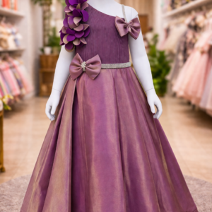 Mocha Bloom Luxe Party Dress