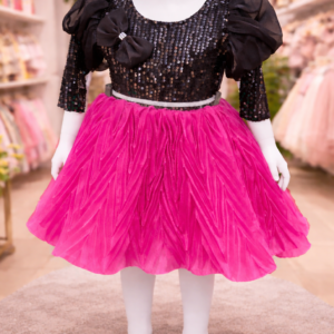 Pink Sequin Party Dress For Kids
