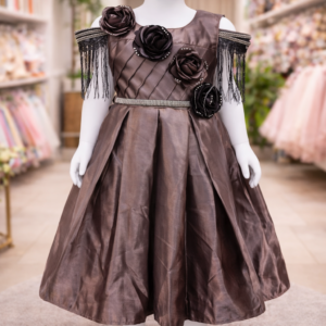 Chocolate Rose Designer Party Dress