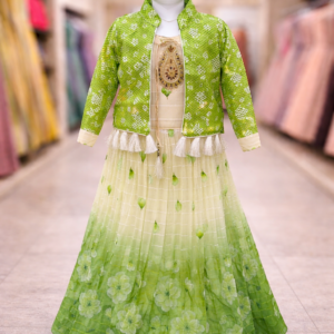 bloom green Princess Gown Set