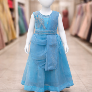 Celestial Blue Draped Dress