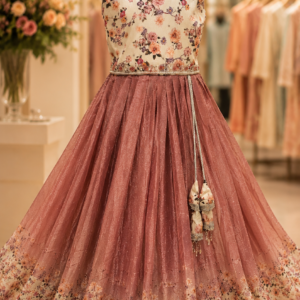 Blossom Grace Floral Gown for kids