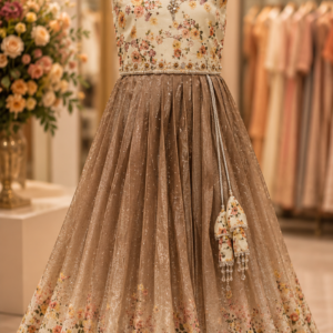 Blossom Grace Floral Gown