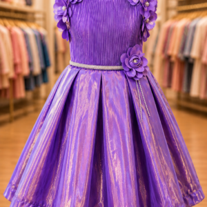Royal Amethyst Bloom Party Dress